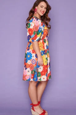 Lorraine Designs Casual Dresses | Fit & Flare Dresses*Let's Get Loud Hippy Floral Dress