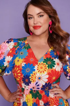 Lorraine Designs Casual Dresses | Fit & Flare Dresses*Let's Get Loud Hippy Floral Dress