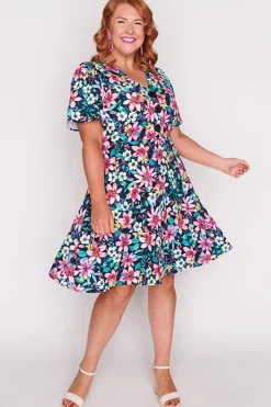 Lorraine Designs Casual Dresses | Knee Length Dresses*Logan Neon Bloom Dress
