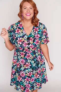 Lorraine Designs Casual Dresses | Knee Length Dresses*Logan Neon Bloom Dress