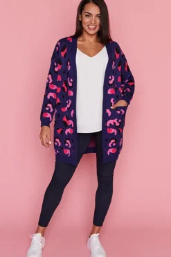 Lorraine Designs Knits & Cardigans*Lottie Navy Animal Cardigan