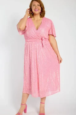 Lorraine Sequin Dresses | Cocktail Dresses*Lover Pink Sequin Dress