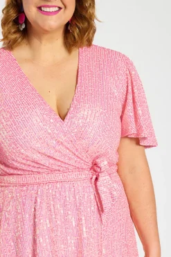 Lorraine Sequin Dresses | Cocktail Dresses*Lover Pink Sequin Dress