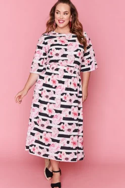 Lorraine Designs Casual Dresses | Fit & Flare Dresses*Lulu Stripe Floral Dress