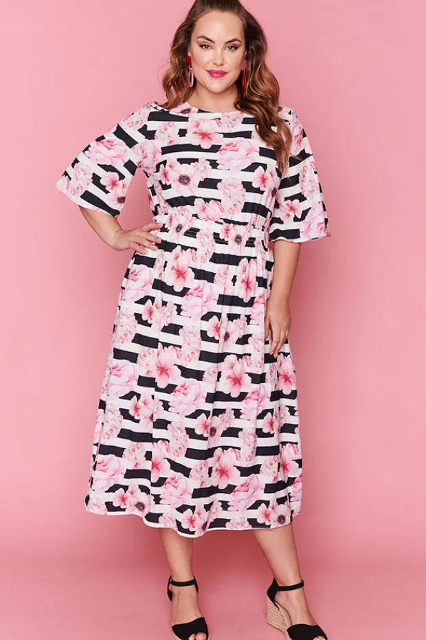 Lorraine Designs Casual Dresses | Fit & Flare Dresses*Lulu Stripe Floral Dress