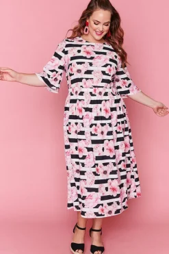 Lorraine Designs Casual Dresses | Fit & Flare Dresses*Lulu Stripe Floral Dress