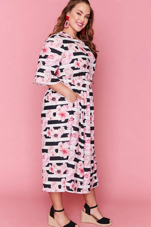 Lorraine Designs Casual Dresses | Fit & Flare Dresses*Lulu Stripe Floral Dress