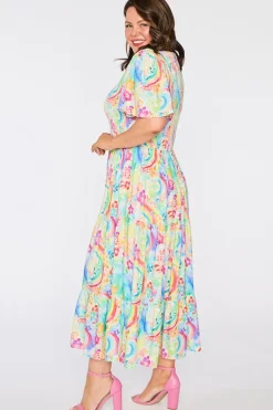 YD International Casual Dresses | Fit & Flare Dresses*Lynette Rainbow Garden Dress
