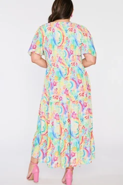 YD International Casual Dresses | Fit & Flare Dresses*Lynette Rainbow Garden Dress
