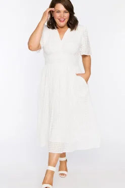 Lorraine Designs Casual Dresses*Mable White Dress