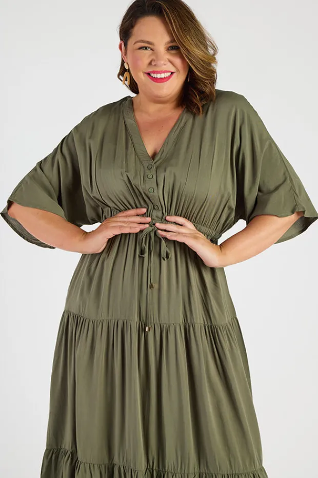 Lorraine Designs Casual Dresses | Fit & Flare Dresses*Maddie Khaki Dress