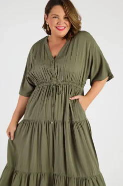 Lorraine Designs Casual Dresses | Fit & Flare Dresses*Maddie Khaki Dress