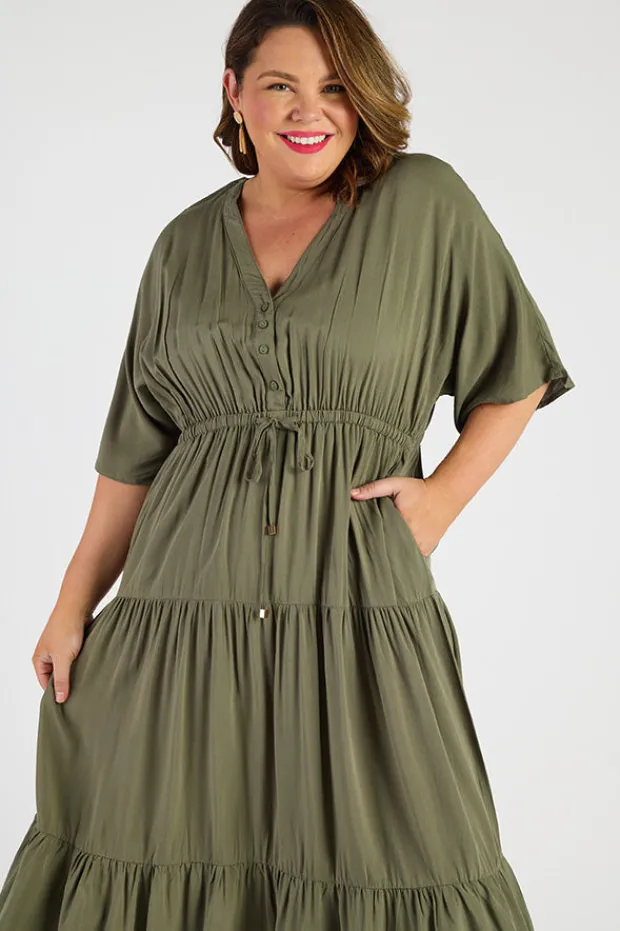 Lorraine Designs Casual Dresses | Fit & Flare Dresses*Maddie Khaki Dress