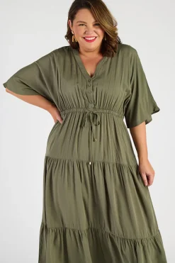 Lorraine Designs Casual Dresses | Fit & Flare Dresses*Maddie Khaki Dress