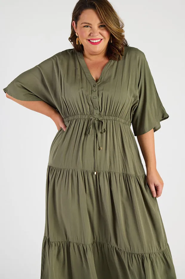 Lorraine Designs Casual Dresses | Fit & Flare Dresses*Maddie Khaki Dress