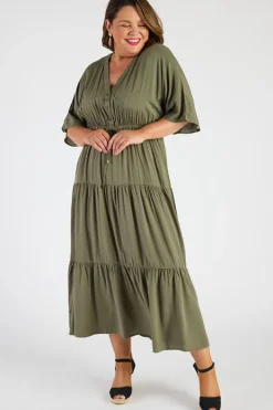 Lorraine Designs Casual Dresses | Fit & Flare Dresses*Maddie Khaki Dress