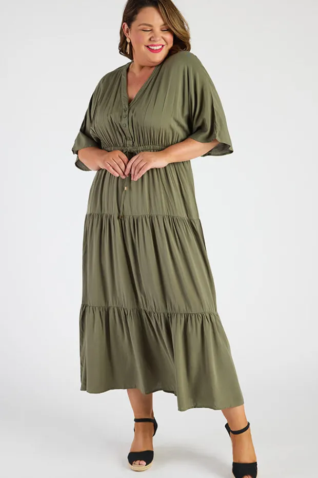 Lorraine Designs Casual Dresses | Fit & Flare Dresses*Maddie Khaki Dress