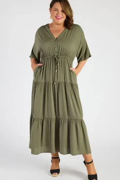 Lorraine Designs Casual Dresses | Fit & Flare Dresses*Maddie Khaki Dress