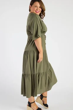 Lorraine Designs Casual Dresses | Fit & Flare Dresses*Maddie Khaki Dress