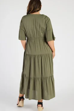 Lorraine Designs Casual Dresses | Fit & Flare Dresses*Maddie Khaki Dress
