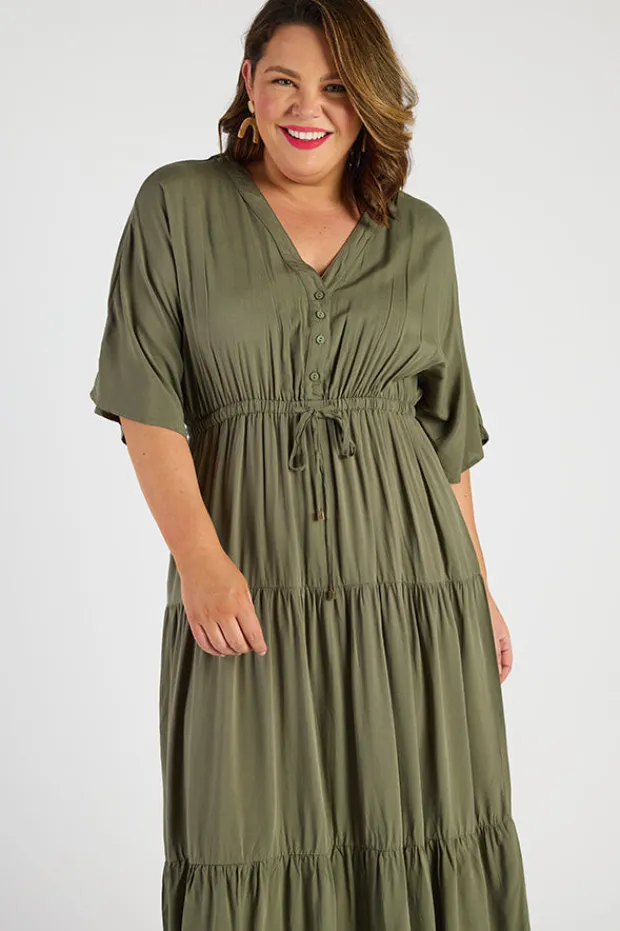 Lorraine Designs Casual Dresses | Fit & Flare Dresses*Maddie Khaki Dress