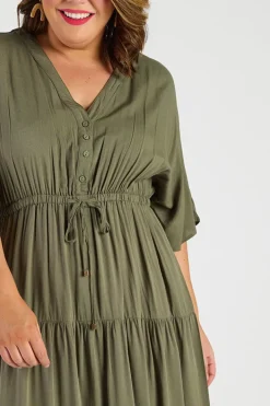 Lorraine Designs Casual Dresses | Fit & Flare Dresses*Maddie Khaki Dress