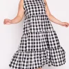 Lorraine Designs Fit & Flare Dresses | Midi Dresses*Maisy Black Gingham Dress