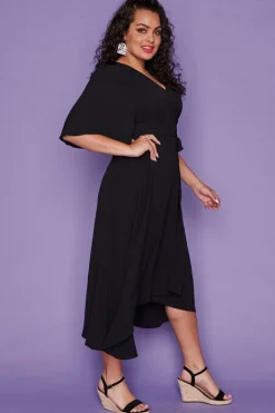 Lorraine Designs Casual Dresses | Fit & Flare Dresses*Mandy Black Wrap Dress