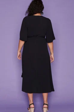Lorraine Designs Casual Dresses | Fit & Flare Dresses*Mandy Black Wrap Dress