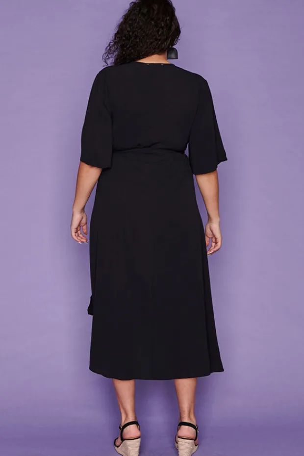 Lorraine Designs Casual Dresses | Fit & Flare Dresses*Mandy Black Wrap Dress