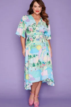 Lorraine Designs Casual Dresses | Fit & Flare Dresses*Mandy Christmas Village Wrap Dress