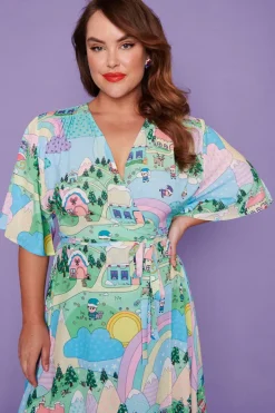 Lorraine Designs Casual Dresses | Fit & Flare Dresses*Mandy Christmas Village Wrap Dress