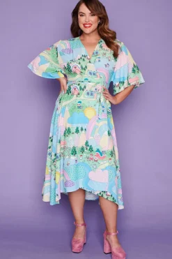 Lorraine Designs Casual Dresses | Fit & Flare Dresses*Mandy Christmas Village Wrap Dress