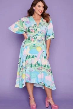 Lorraine Designs Casual Dresses | Fit & Flare Dresses*Mandy Christmas Village Wrap Dress