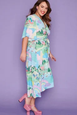 Lorraine Designs Casual Dresses | Fit & Flare Dresses*Mandy Christmas Village Wrap Dress