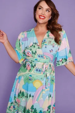 Lorraine Designs Casual Dresses | Fit & Flare Dresses*Mandy Christmas Village Wrap Dress