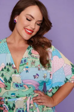 Lorraine Designs Casual Dresses | Fit & Flare Dresses*Mandy Christmas Village Wrap Dress