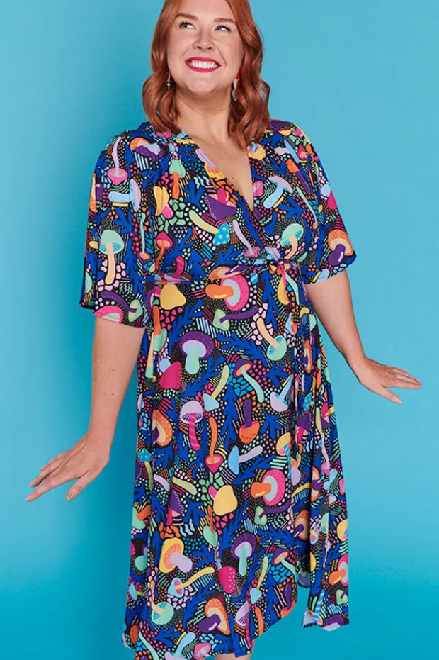 Lorraine Designs Casual Dresses | Cocktail Dresses*Mandy Rainbow Shrooms Dress