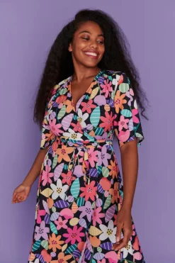 Lorraine Designs Casual Dresses | Fit & Flare Dresses*Mandy Spring Fling Wrap Dress