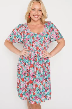 Lorraine Designs Casual Dresses | Fit & Flare Dresses*Marcela Pops of Red Dress
