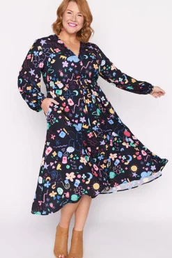 Lorraine Designs Casual Dresses | Midi Dresses*Marlene Meeting Minutes Long Sleeve Dress