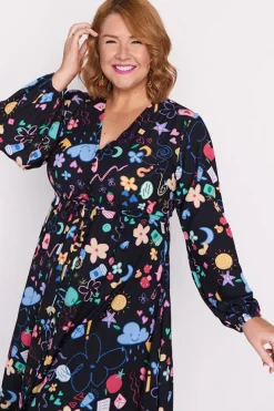 Lorraine Designs Casual Dresses | Midi Dresses*Marlene Meeting Minutes Long Sleeve Dress