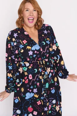 Lorraine Designs Casual Dresses | Midi Dresses*Marlene Meeting Minutes Long Sleeve Dress