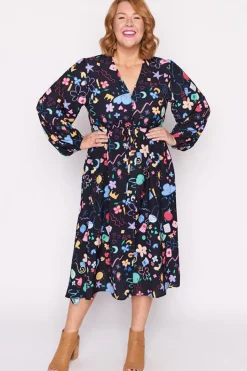 Lorraine Designs Casual Dresses | Midi Dresses*Marlene Meeting Minutes Long Sleeve Dress