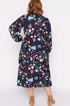 Lorraine Designs Casual Dresses | Midi Dresses*Marlene Meeting Minutes Long Sleeve Dress