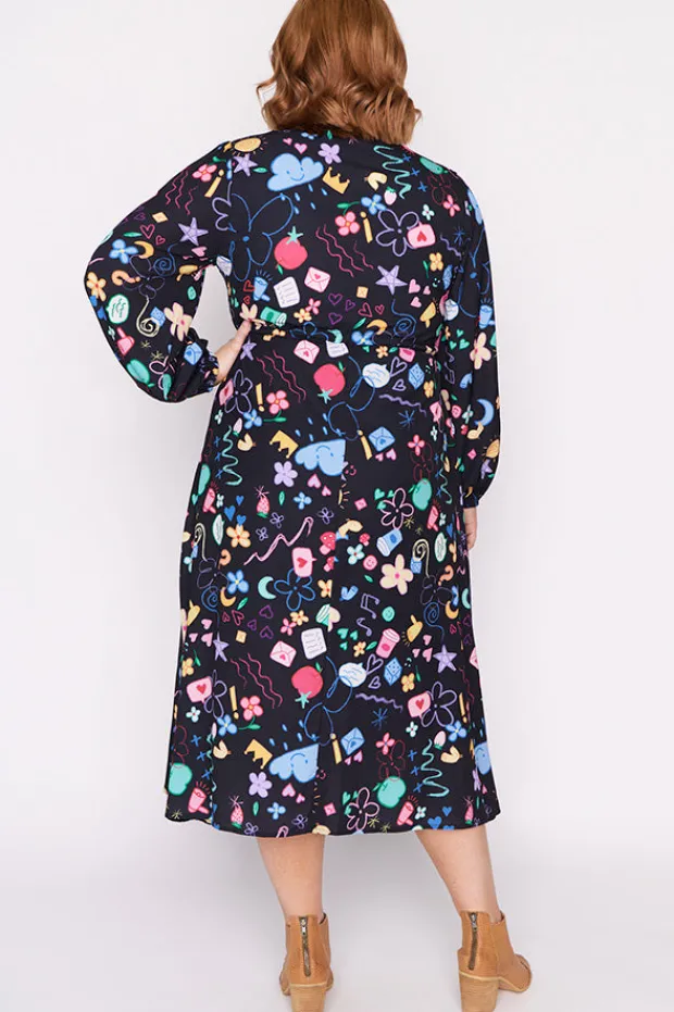 Lorraine Designs Casual Dresses | Midi Dresses*Marlene Meeting Minutes Long Sleeve Dress