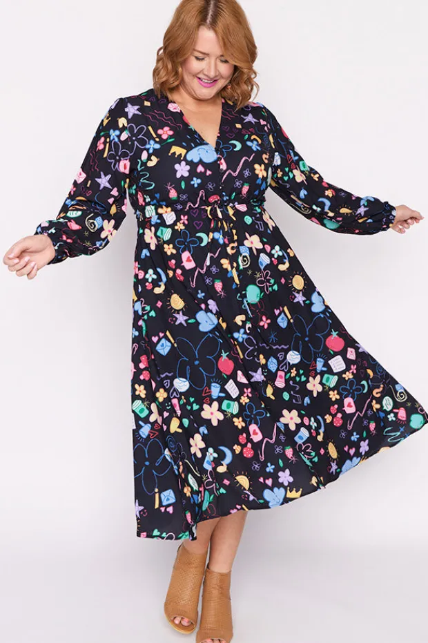 Lorraine Designs Casual Dresses | Midi Dresses*Marlene Meeting Minutes Long Sleeve Dress
