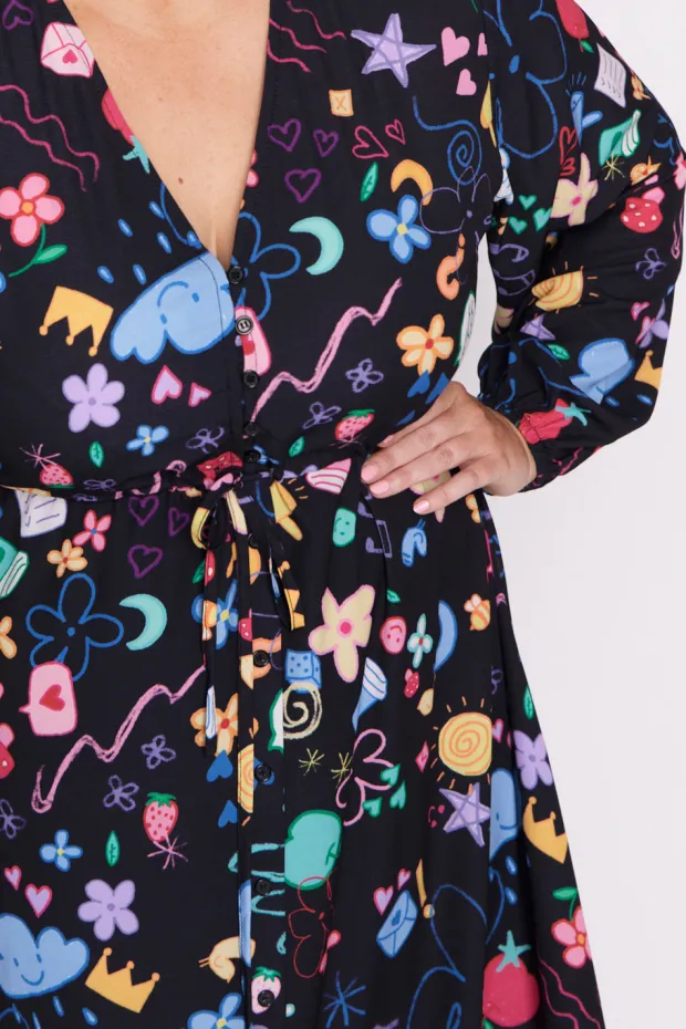 Lorraine Designs Casual Dresses | Midi Dresses*Marlene Meeting Minutes Long Sleeve Dress