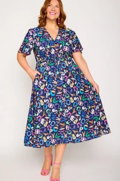 Lorraine Designs Casual Dresses | Fit & Flare Dresses*Marley Alpha Animals Dress