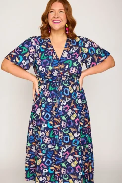 Lorraine Designs Casual Dresses | Fit & Flare Dresses*Marley Alpha Animals Dress